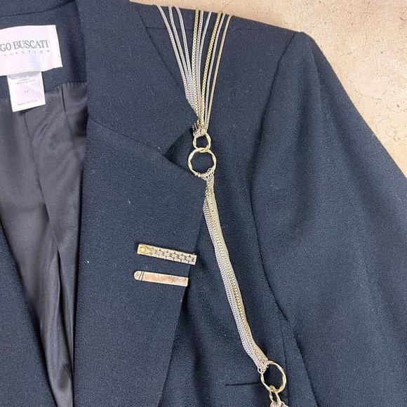 Studded Grommet Embellished Hip Vintage Blazer Modern - Reworked Grunge Style - Picture 7 of 7